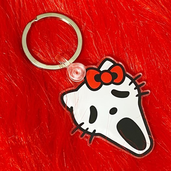 SCREAM KITTY KEYCHAIN - GHOSTFACE HORROR LYUU - Picture 1 of 1
